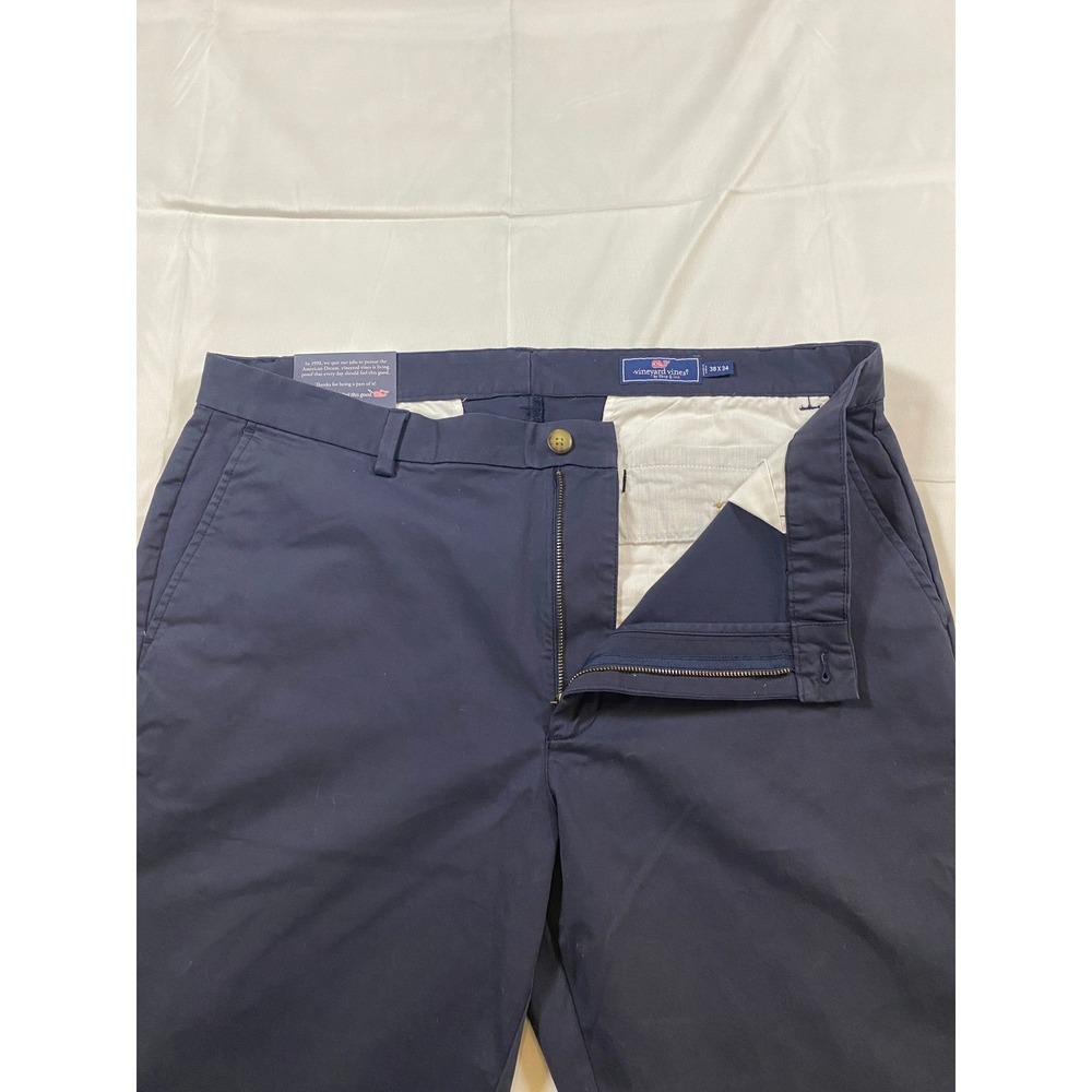 Vineyard Vines Mens Breaker Pant Navy Blue Straight Leg Chino‎ 38x34 NEW - Picture 7 of 12